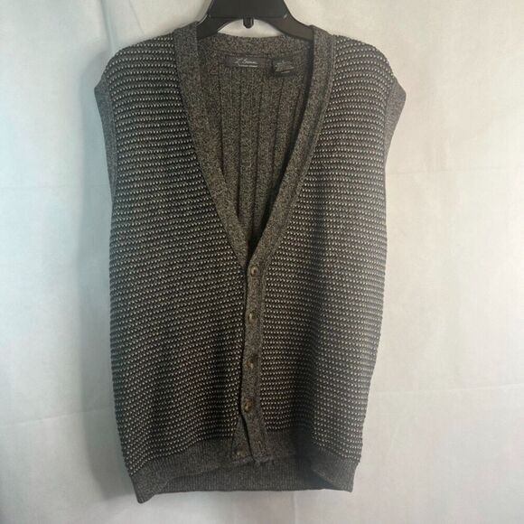 L Etienne Pour Homme Peaky Blinders Knit Button Front Vest Men's Size Large - Picture 8 of 8